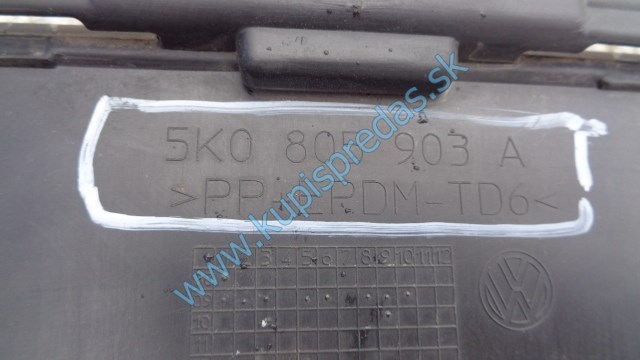 spodný spoiler nárazníka na vw volkswagen golf 6, 5K0805903A, 